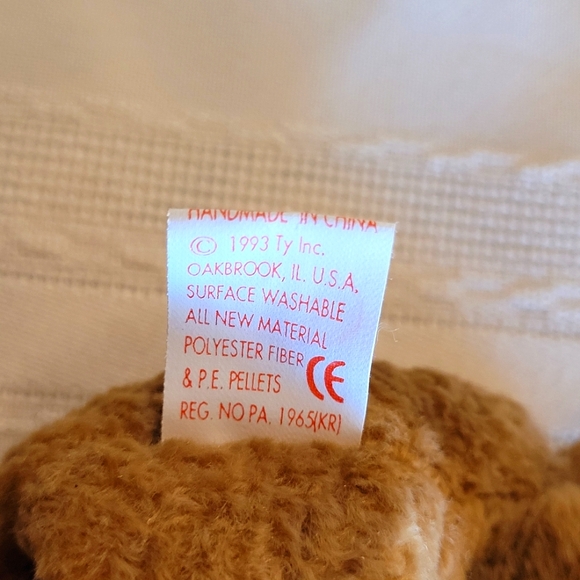 Curly Beanie Baby Retired Bear NWT Rare Edition with Multiple Tag Errors - Picture 8 of 8